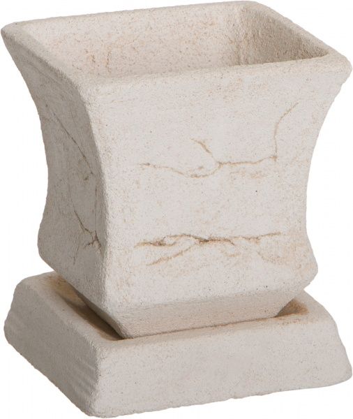 Горшок шамотный Кактус №1 21 квадратный 1,8л кремовый 