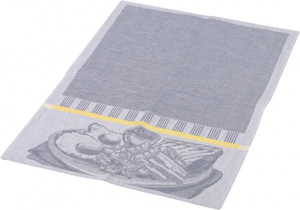 Рушник сніданок 49x70 см Білоруський льон синій 