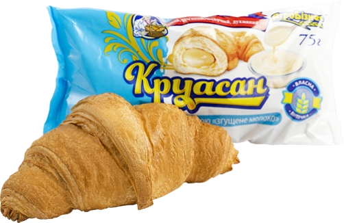 Круасан Агробізнес з начинкою згущене молоко 75 г 