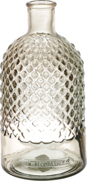 Ваза стеклянная San Miguel RETRO DIAMANTE 22 см корица 