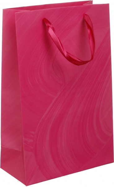 Пакет подарунковий LL-1 D-1142 рожевий мазки фарби з ембоссінгом