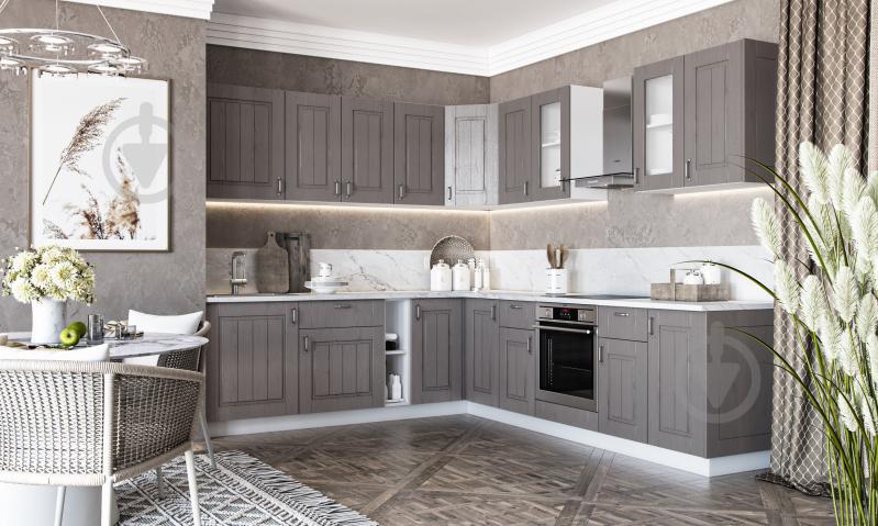 Тумба нижняя с ящиком Q-25 Ня-3 (2+1) МС Мэри 82/40/54 дуб платиновый/белый Грейд