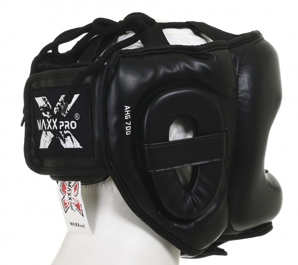 Шлем боксерский MaxxPro р. XL AHG-700 Black/white vynil XL черныйбелый