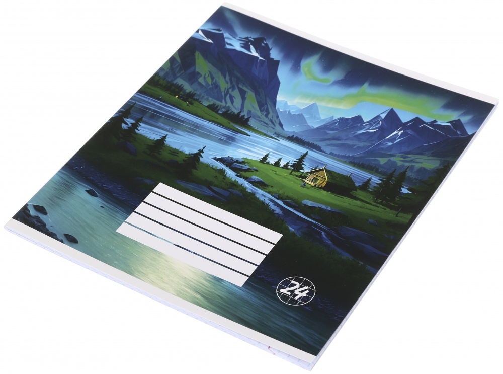 Тетрадь школьная Pixel landscape2_25 24 листа в клеточку Nota Bene