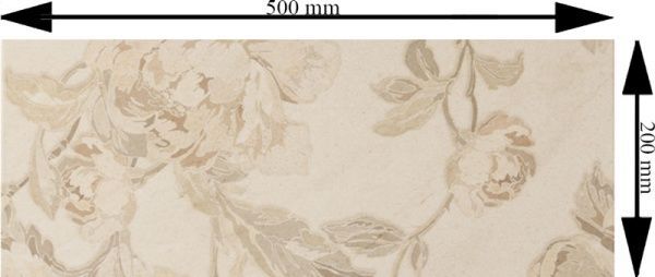 Плитка Golden Tile Piona бежевий декор №2 3М1161 20x50 