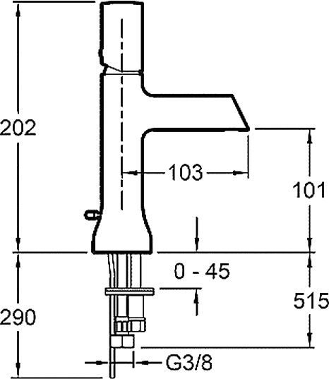 Смеситель для умывальника Jacob Delafon Toobi Е7329-BN