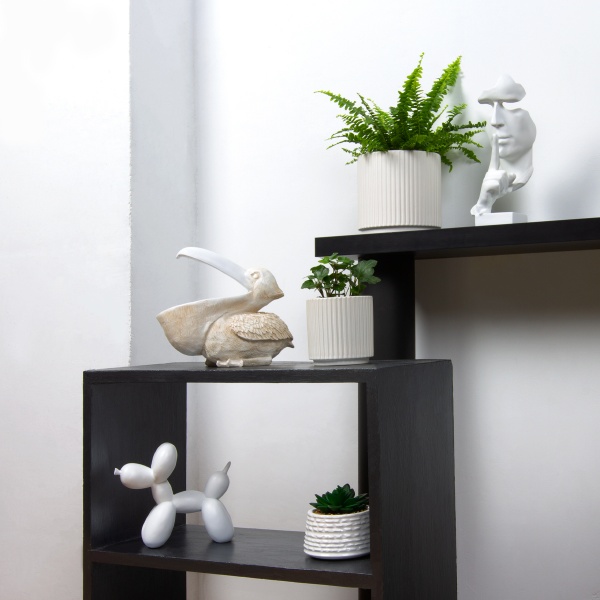 Кашпо керамическое МВМ DH-FLOWERS-24 S WHITE 11 см Белый 