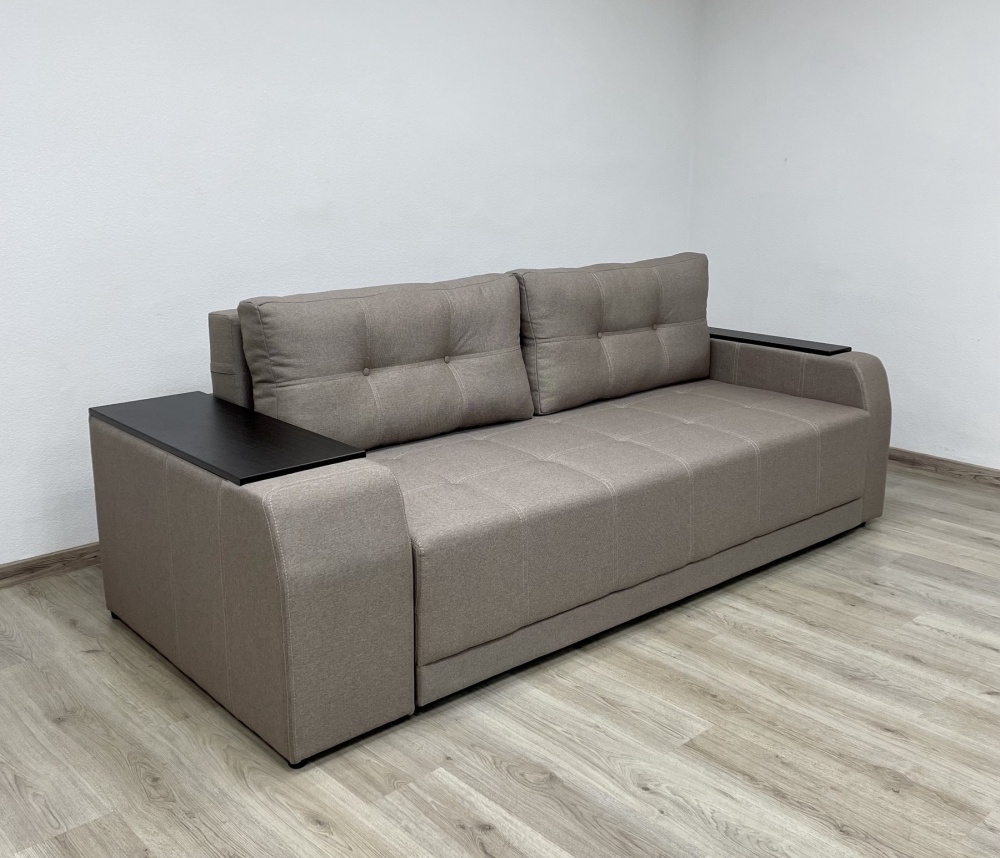 Диван прямий Елегант ЕпіСофт Діжон права ніша капучино 2400x1060x890 мм