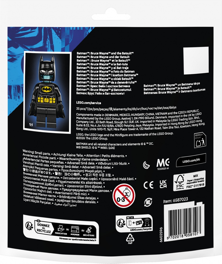 Конструктор LEGO Super Heroes Batman™: Брюс Уэйн и костюм Бэтмена 30726