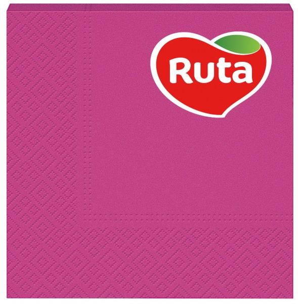 Салфетки столовые Ruta 33х33 см розовые 20 шт.