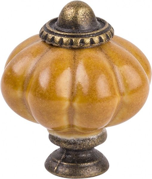 Меблева ручка 31470 антична бронза/гірчичний Ferro Fiori CR 9150.34