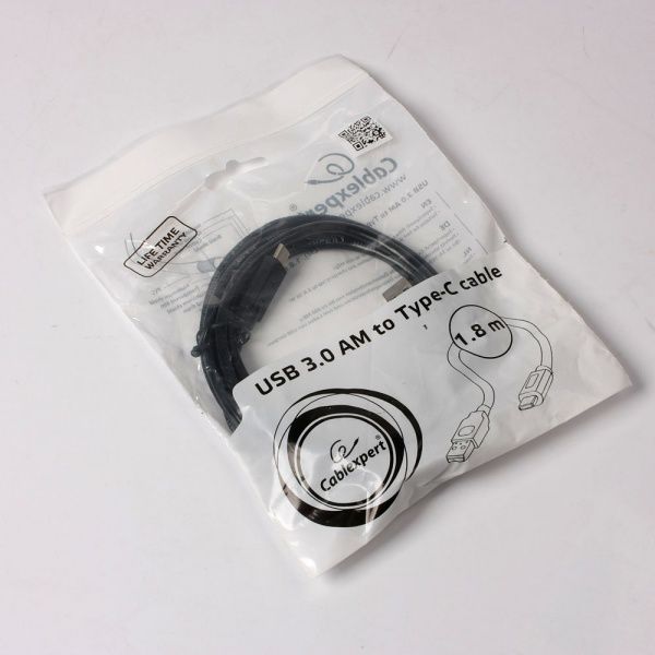 Кабель Cablexpert 1,8 м чорний (CCP-USB3-AMCM-6) USB 3.0 A-тато/C-тато 