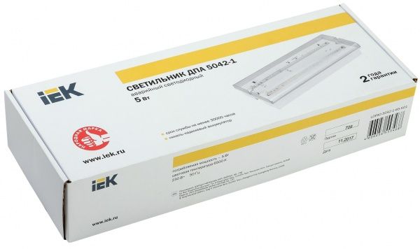 Светильник аварийный IEK ДПА 5042-1 5 Вт 60 LED белый 