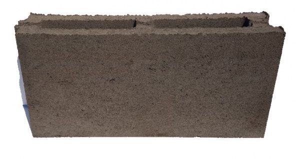 Блок декоративний бетонний гладкий 90x390x188 мм венге ЗЗБК ім. С. Ковальської