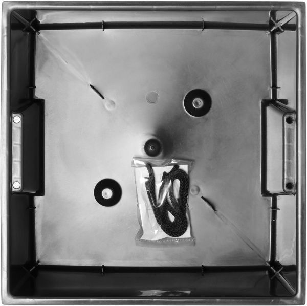 Горщик пластиковий Lamela Фінезія квадратний 120,5л білий/чорний 