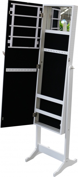 Підлогове дзеркало із секцією для зберігання аксесуарів A3637 3600x12300 мм білий 