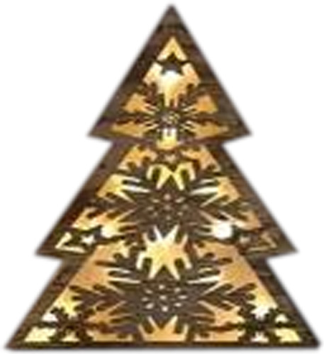 Прикраса новорічна Ялинка зі сніжинками 5,5 см різнокольоровий 1220246