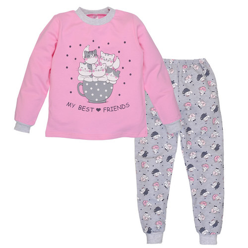Піжама дитяча для дівчаток Татошка р.98 рожевий із малюнком 0102302кчш 