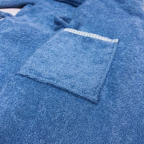 Халат детский для мальчиков Bambinelli с капюшоном р.110–116 голубой 