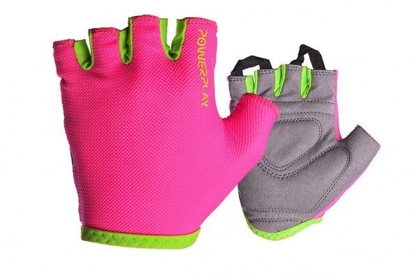 Перчатки для фитнеса PowerPlay PP_03-418 р. XS серо-розовый 