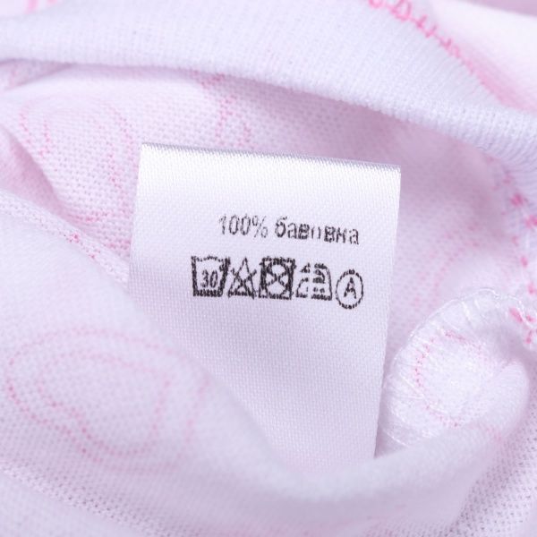 Боди для девочки Фламинго 44 160-127 р.68 белый с рисунком 