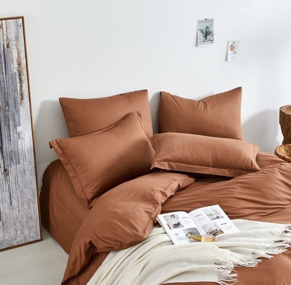 Комплект постельного белья семейный шоколадный Word of Dream 