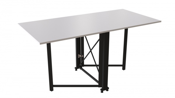 Стіл-книжка трансформер Оріон-2 ДСП біле/чорний 