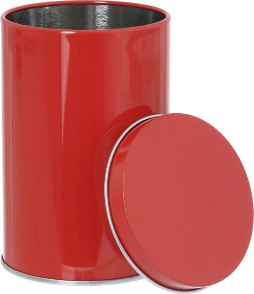 Банка с крышкой Tube 8x12 см красная