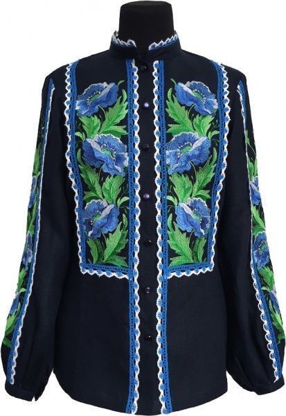 Блуза Галерея льна Ульяна р. 52 темно-синий 9010/52/999 