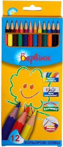 Олівці кольорові 5-202/5, 12 шт. Барвінок