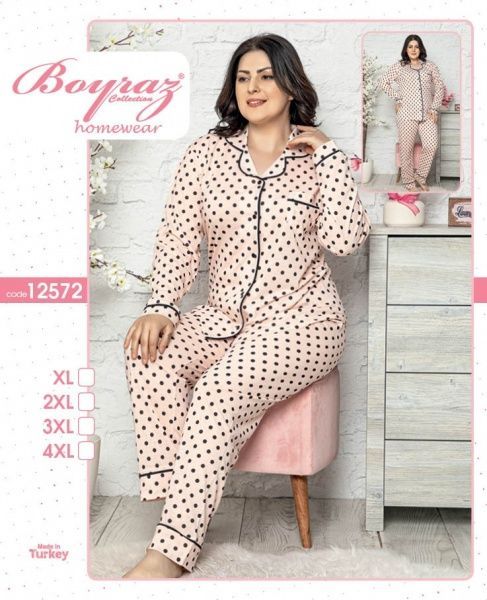 Піжама жіноча Бойраш горох р. 2XL бежевий 12572 