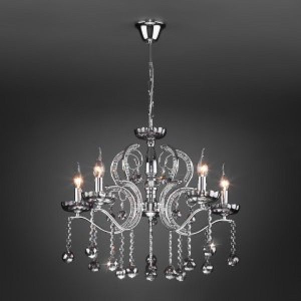 Люстра підвісна Strotskis Brezza 5x60 Вт E14 хром 10107/5 