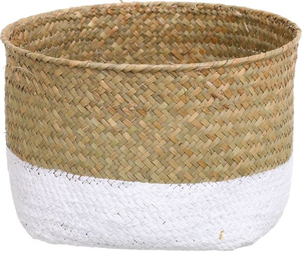 Кошик плетений великий 24х14 см білий