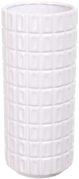 Ваза керамическая белая Fest Stone 13x13x30 см
