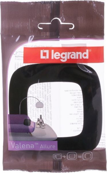 Рамка одномісна Legrand Allure універсальна матовий чорний 754401