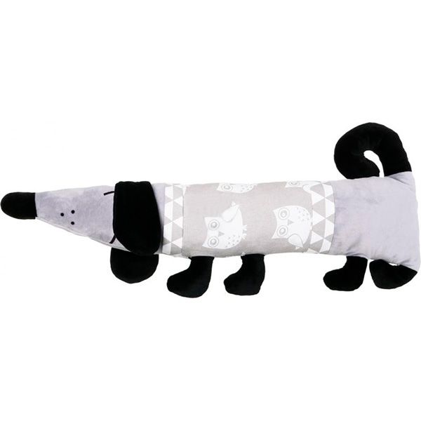 Подушка декоративная Собака с совами 60x20 см