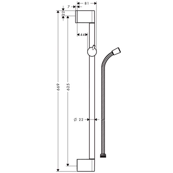 Штанга для душа Hansgrohe Unica Crometta 27615000