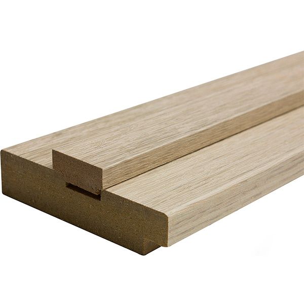 Дверная коробка ОМіС ПВХ под добор ПВХ 80х33 мм дуб беленый