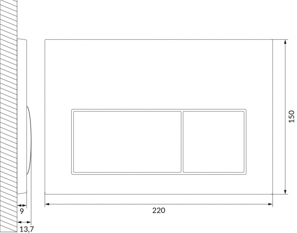 Клавиша для инсталляции Cersanit PRESTO II белая глянцевая K97-519