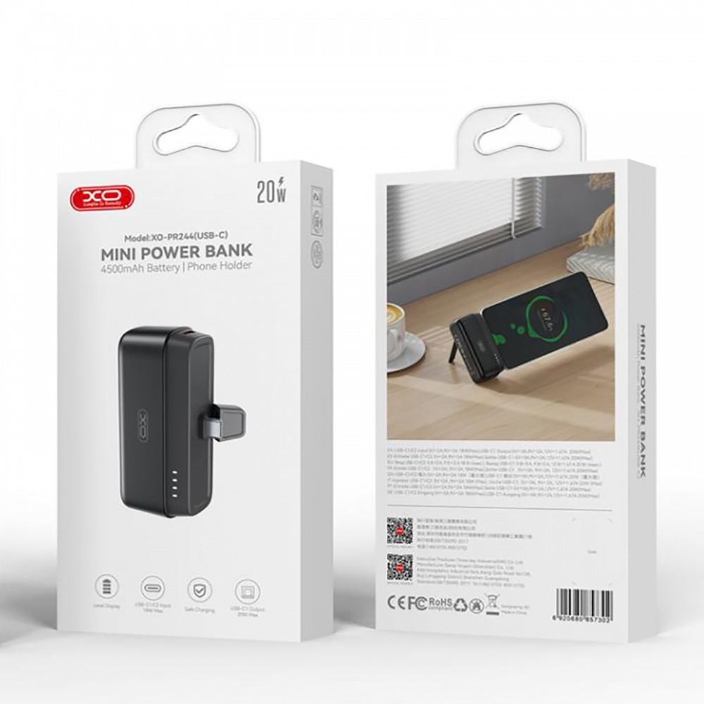 Повербанк Xo PR244 5000 mAh black (PR244.black)