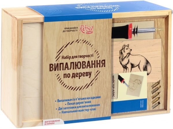 Набор, техника выжигание 5 насадок  Rosa Start