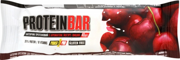 Протеїновий батончик POWER PRO зі смаками лісова ягода, йогурт-вишня, йогурт-абрикос 40 г