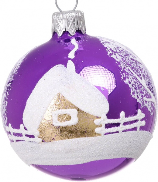 Шар новогодний мульти d 60 мм в ассортименте