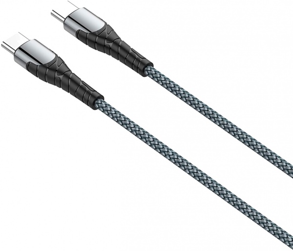 Кабель ColorWay USB Type-C - USB Type-C (PD Fast Charging 65W) 3А 2 м grey (CW-CBPDCC039-GR) 