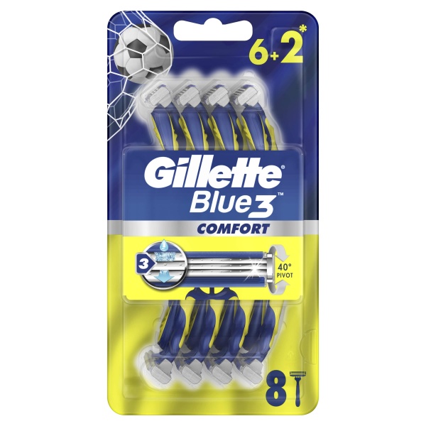 Станки одноразові Gillette Blue3 8 шт.