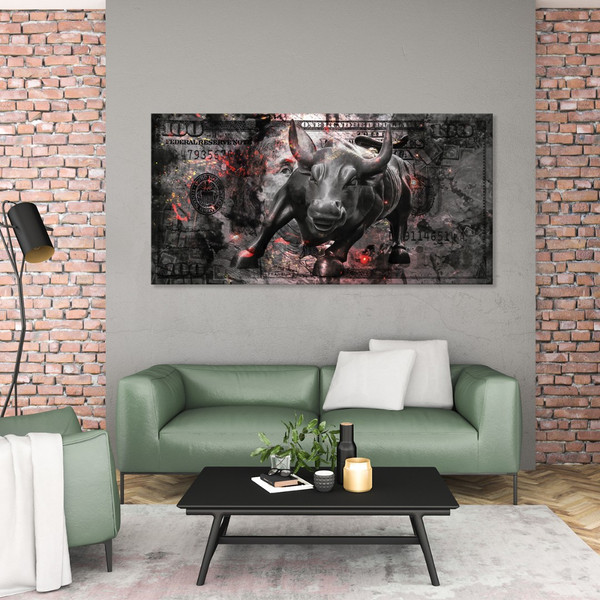 Постер Aggressive dollar 70x140 см Brushme 