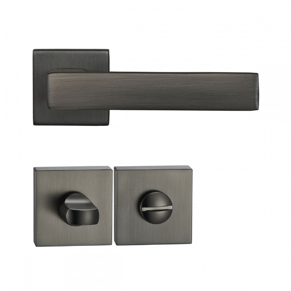 Ручка на розетці Linde A-2026 WC MA з накладкою під WC санвузловий матовий антрацит