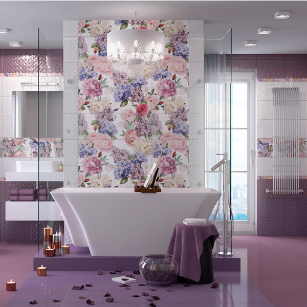 Бордюр Golden Tile Gortenzia Мікс 72Б301 30х400 мм