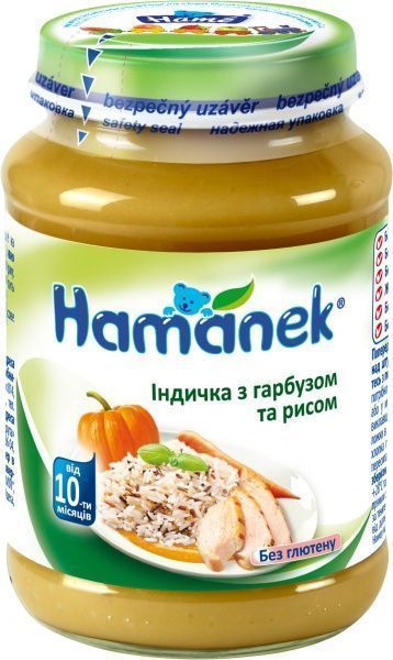 Пюре Hame Индейка с тыквой и рисом 190 г 8595139795450 