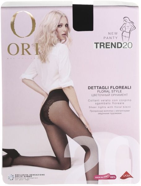 Колготки женские ORI Trend 20 Den Nero р. 3 черный 1 пар 